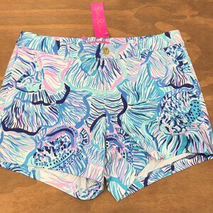 NWT! Lilly Pulitzer Callahan 5" Bermuda Shorts Size 10 Blue Fishful Thinking